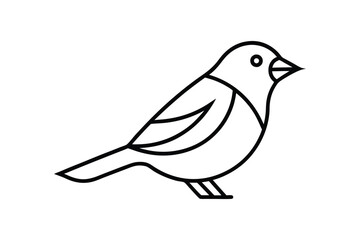 Set of a bird icons Line Art  Black and White bird icons vector