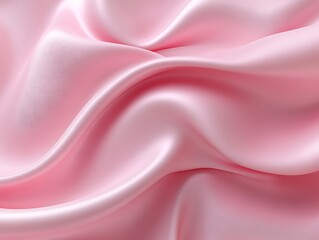 Soft pink silk fabric with elegant drapes and folds. (3)