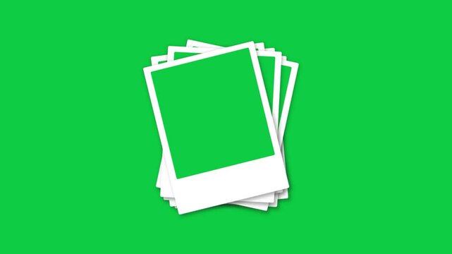 A pile of photo frames of instant printing camera