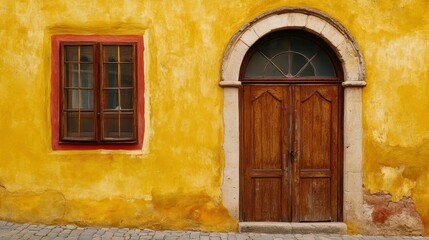 a door made of wood
