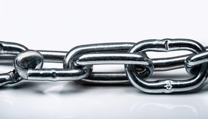 Obraz premium metal chains on white background