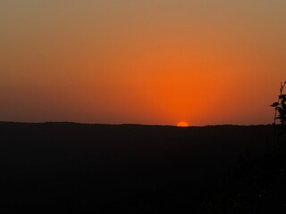 sunset over the city