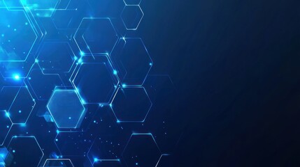 Obraz premium Abstract Blue Hexagon Pattern