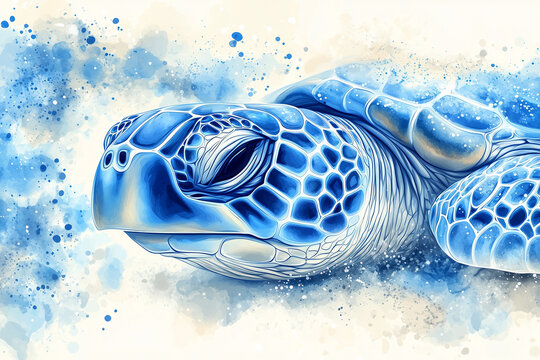 green sea turtle isolated