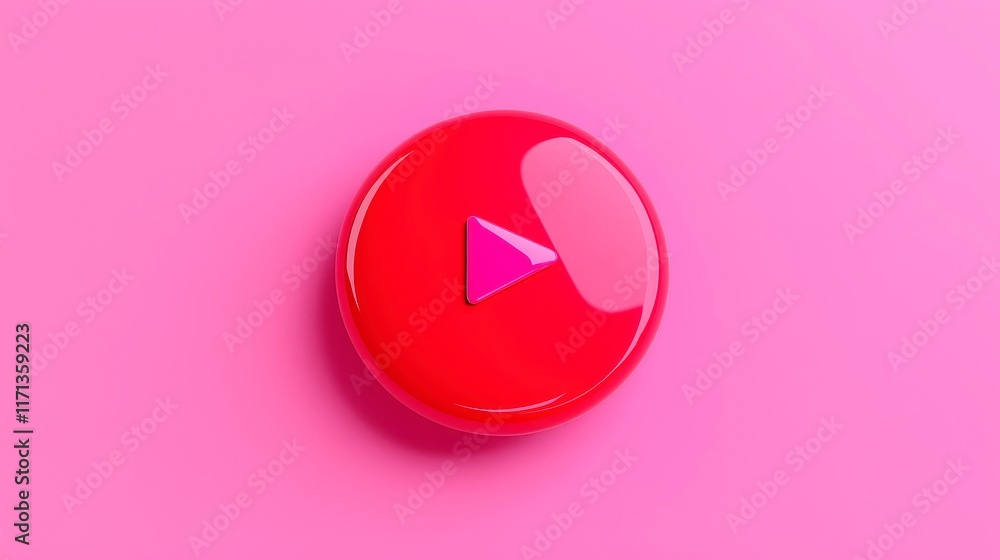 Poster simple rounded pause icon template, designed in german and english, featuring a clean and modern gra