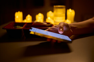 Experience a serene ambiance created by a combination of candlelight and advanced technology