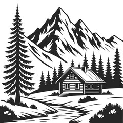 house in the mountains