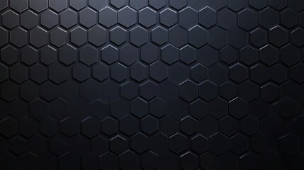 Abstract Black Hexagon Pattern Background