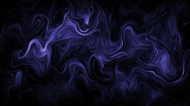 Abstract dark purple and black swirling marble texture.