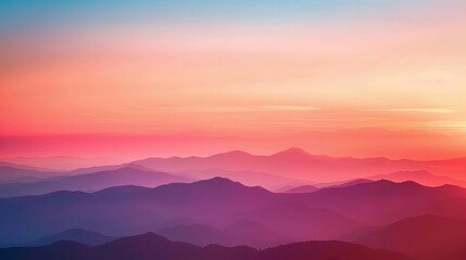 Obraz premium Multicolor gradient fade from deep red to soft pink, resembling a sunrise. 