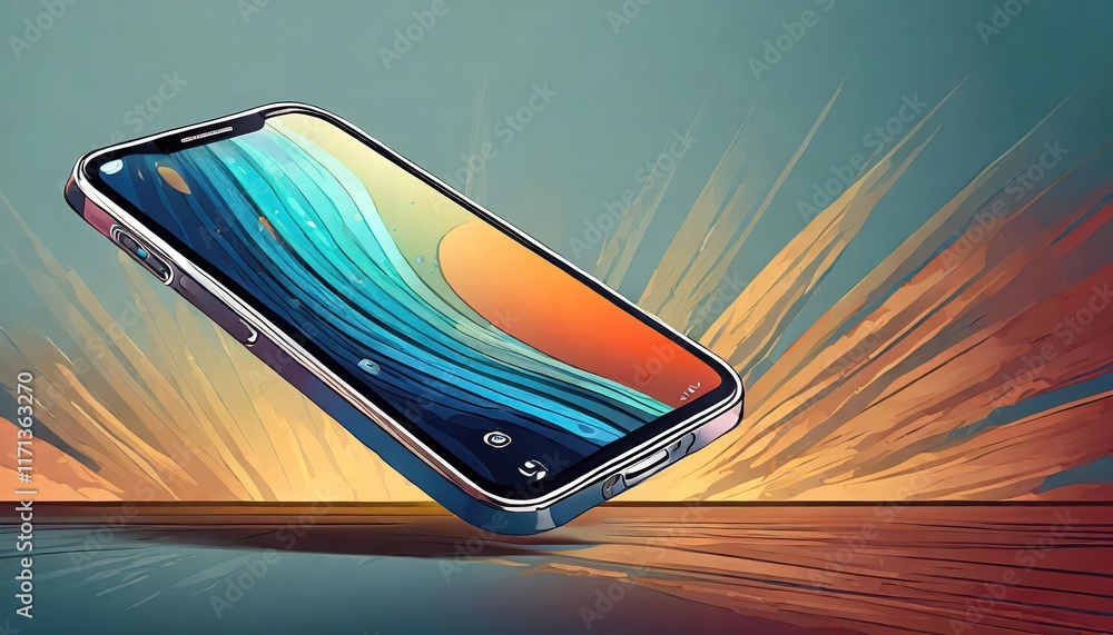 Aufkleber highquality smartphone mockup for creative projects handy and cellphone template featuring generativ