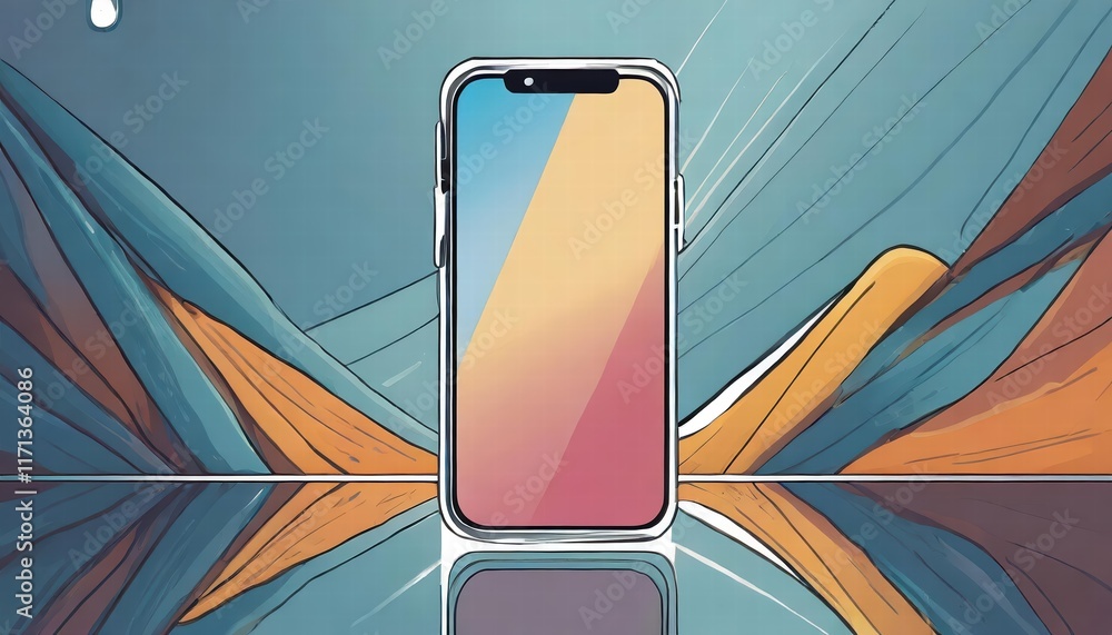 Poster highquality smartphone mockup for generative ai projects versatile handy and cellphone template for 