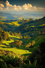 landscape with mountains and sky