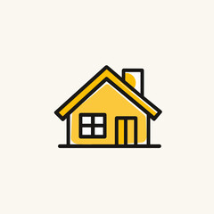 House silhouette isometric flat Logo vector. Home service icon