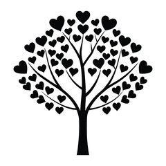 Obraz premium valentine day tree with hearts