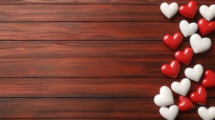 Creative display of valentine cards with heart motifs cozy indoor setting high-resolution art romantic vibe