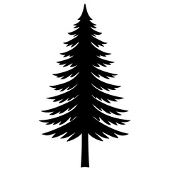 pine silhouette vector illustrator 