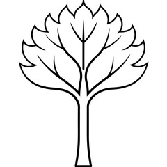 tree silhouette vector illustrator 