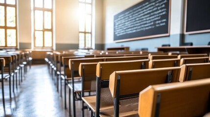 Bright Classroom with Student-Centered Setup