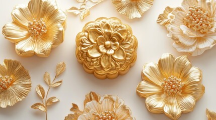 Elegant Gold Foiled Mooncake Designs