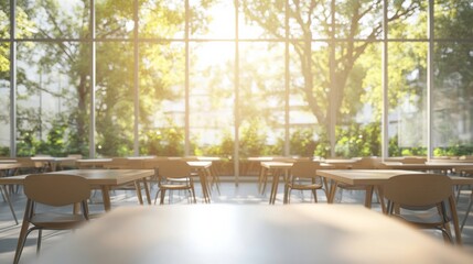 Fototapeta premium Bright Learning Space with Natural Light