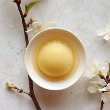 Closeup of a Delightful Rasagulla   A Traditional Indian Sweetmeat on Neutral Background