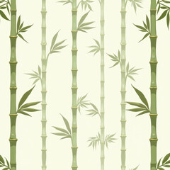 Seamless Bamboo Pattern, Green Nature - Nature and botanical illust.