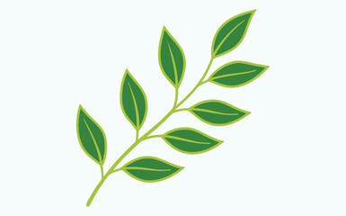  green leaf ecology icon, leaf isolated on transparent background. Environment and Nature Symbol, Vector illustration.
