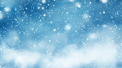 Fototapeta premium Blue abstract background featuring a watercolor snowfall effect, Winter Wonderland, A Snowy Abstract Delight