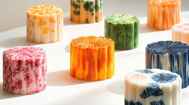 Vibrant Mooncakes with Creative Patterns