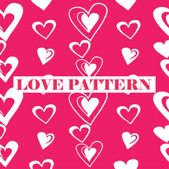 Adorable hand-drawn hearts seamless pattern perfect for Valentine's Day, weddings, anniversaries, Mothers Day, romantic designs, Ideal for wallpapers, invitations, gift wraps, and craft projects.