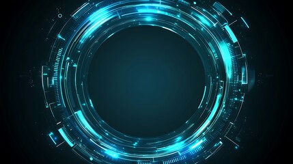 Abstract Circular Technological Glowing Design