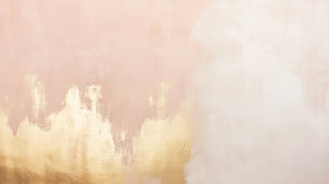 Soft Blush Pink and Gold Abstract Texture Background - made with Generative AI