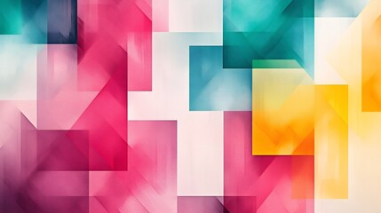 Abstract Colorful Geometric Shapes: A Vibrant Composition of Overlapping Rectangles