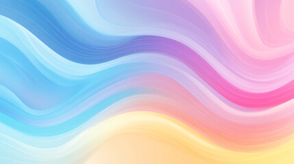 Obraz premium A colorful, whimsical rainbow arching over fluffy clouds in a pastel environment. Soft Pastel Rainbow: Perfect for Peaceful Backgrounds and Creative Projects, 