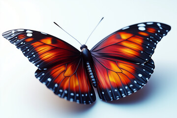 Fototapeta premium butterfly on white background