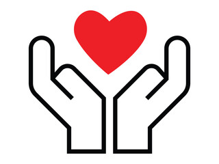 hand holding heart