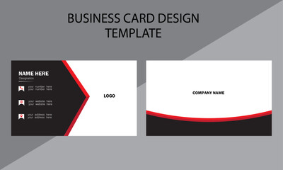 Corporate minimal business card design template 