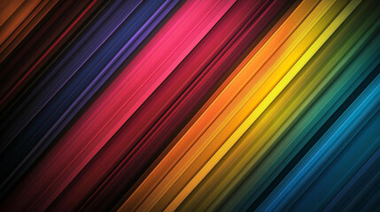 Vibrant Diagonal Stripes in Multicolored Abstract Pattern, A vibrant abstract background featuring diagonal lines in a spectrum of colors, 