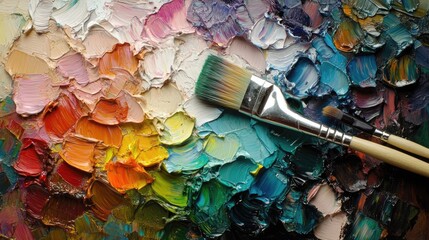 Fototapeta premium Painterly Palette of Vibrant Hues