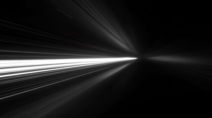 Abstract Light Speed Tunnel: A Journey Through White Light Streaks in a Dark Void