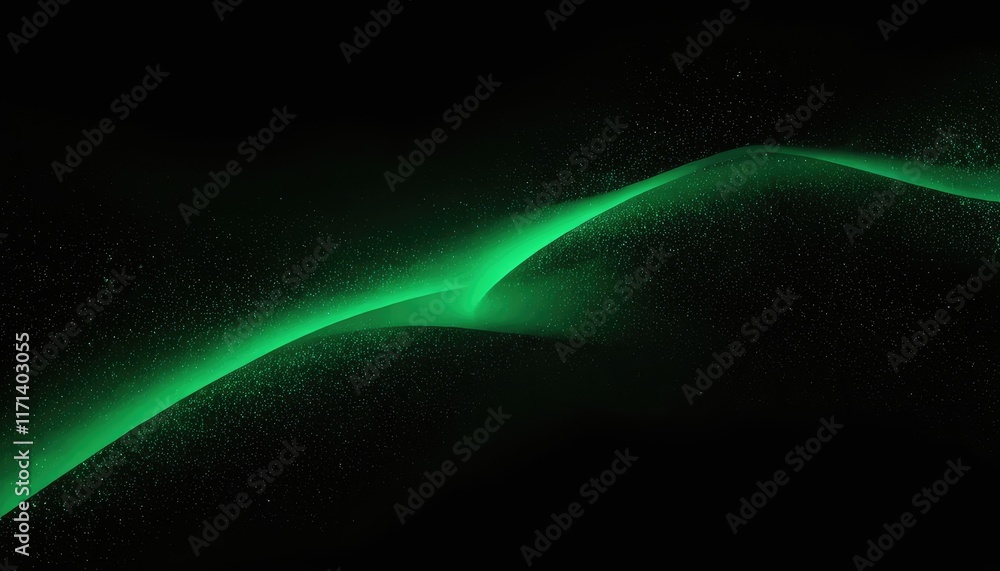 Poster green abstract sparkly background with soft waves and sparkles neon soft futuristic banner 7