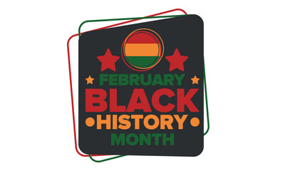 Black History Month 2025. African American History. Celebrated annual. February and October. Poster, card, banner, background. Vector illustration