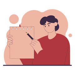 someone calculating numbers with a focused express