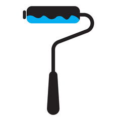 Paint roller icon vector . Paint roller icon illustration on white background. Paint icon vector. paint brush sign and symbol. paint roller icon vector. 