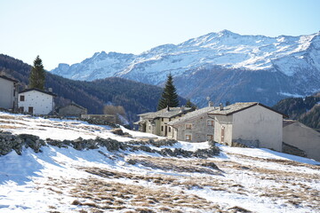 village in the mountains, Madesimo, Italy