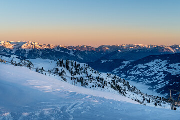 Berglandschaft Alpen mit Abenrot 