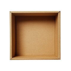 Fototapeta premium Empty Square Wooden Box on Black Background for Creative Use