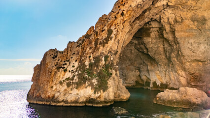 Fototapeta premium Aerial footage in Malta during winter holidays.