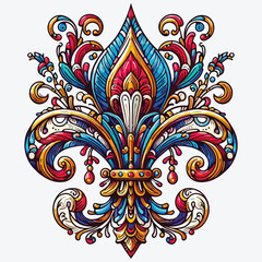 Carnival Fleur de Lis stock illustration